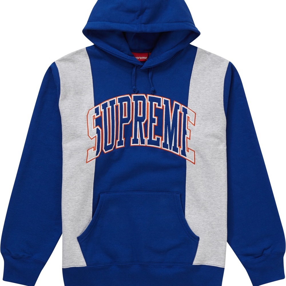 Supreme Paneled Arc Hooded Sweatshirt Royal